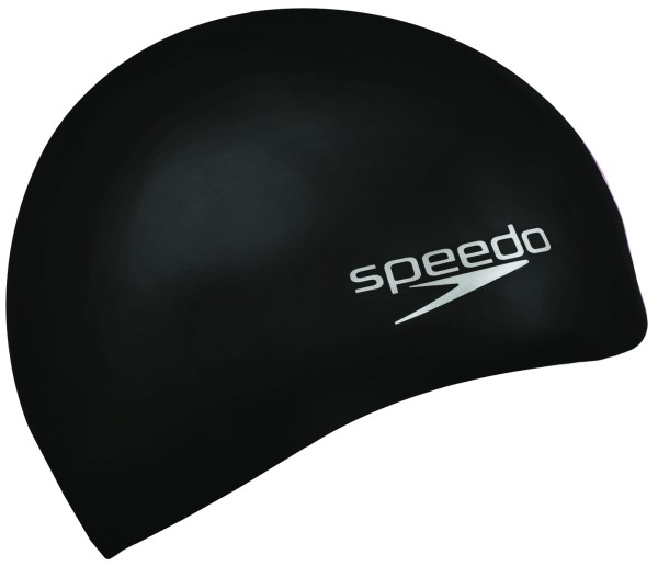 SPEEDO Silikon-Badekappe (plain-moulded - schwarz)