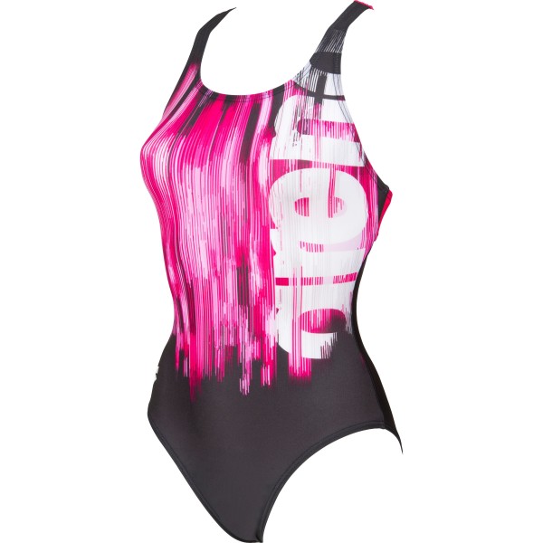 Arena Drawing Swim Pro Back Badeanzug (schwarz/pink)