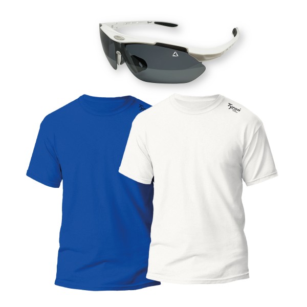 Kombiangebot Laufsport - 2x Tyron Funktionsfaser T-Shirt + Sportbrille