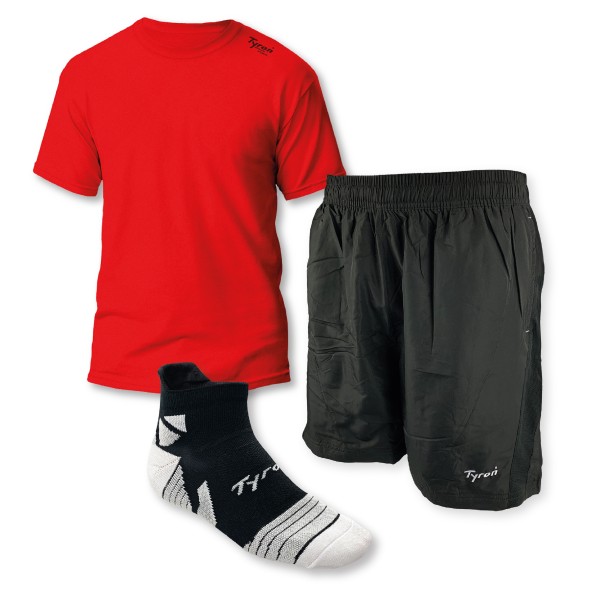 Kombiangebot Laufsport - Tyron Funktionsfaser T-Shirt & Sport Shorts & Laufsocken