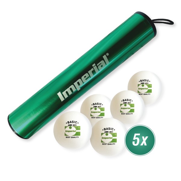 Kombiangebot Tischtennis - Imperial Ball Tube + 5 Imperial ABS Basic 40+ Bälle