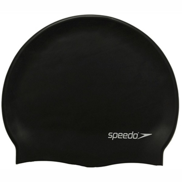 SPEEDO Silikon-Badekappe Standard (plain-flat - schwarz)