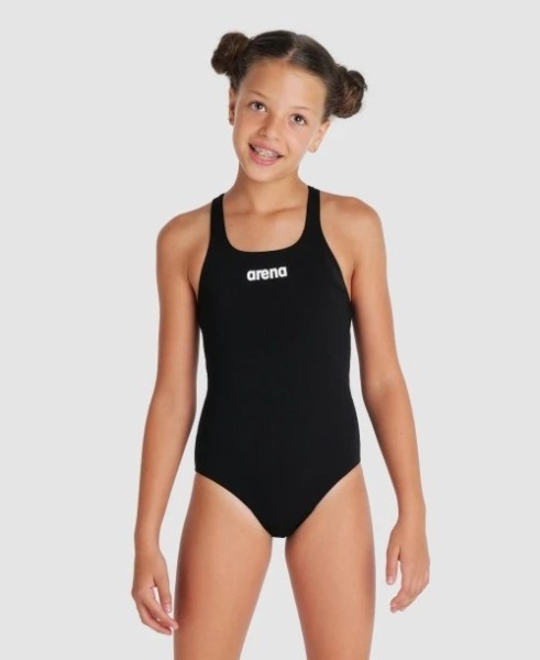 Arena Badeanzug Mädchen Swim-Pro Einfarbig (schwarz)
